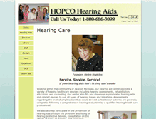 Tablet Screenshot of hopcohearing.com